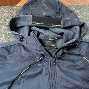 Peak performance zip up hoodie.  Worn twice